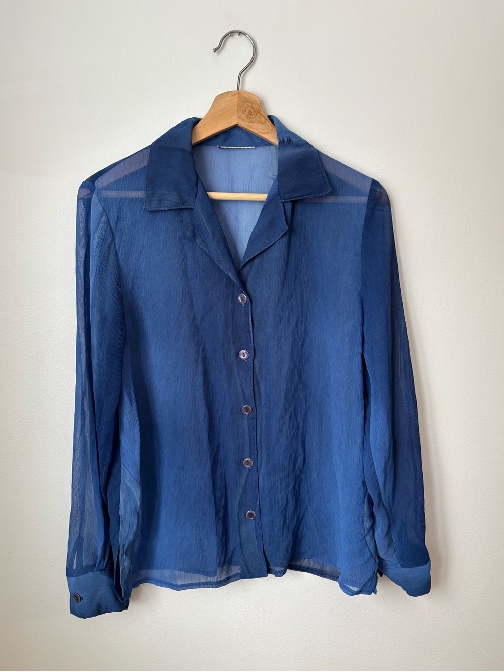 Vintage hand dyed sheer blouse